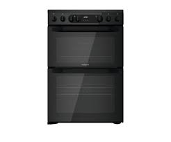 Hotpoint HDEU67V9C2B 60cm  Ceramic Hob Double Oven